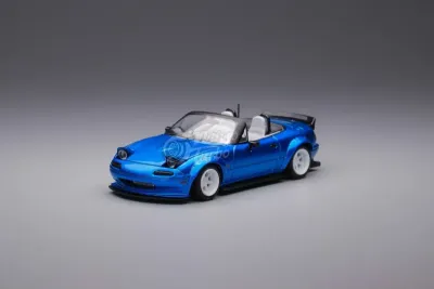 Micro Turbo 1:64 Mazda MX-5 Eunos Roadster (NA) Metallic Blue  Pandem Diecast