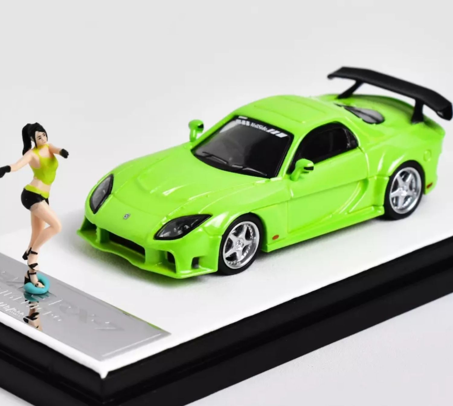 Time Micro Mazda RX7 Veilside Green with Figurine TM645803-1