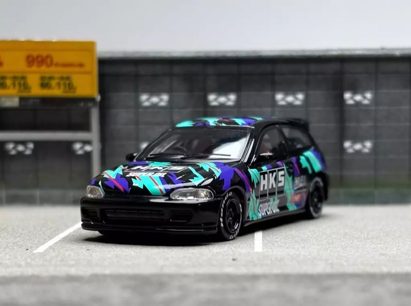 Street Weapon Honda Civic SIR Eg6 HKS Diecast 1/64