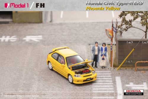 Focal Horizon Honda Civic Type R EK9 Yellow 1:64 Scale Diecast Spoon