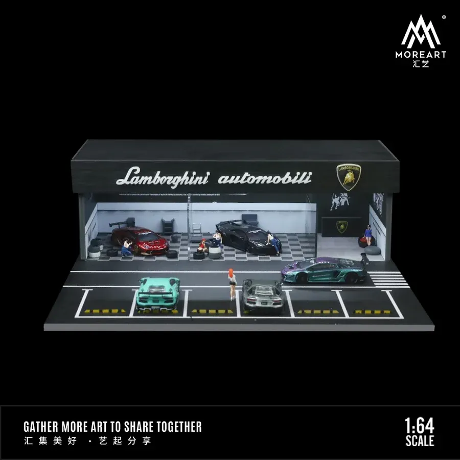 MoreArt 1:64 Lamborghini Modification Shop Diorama MO936107