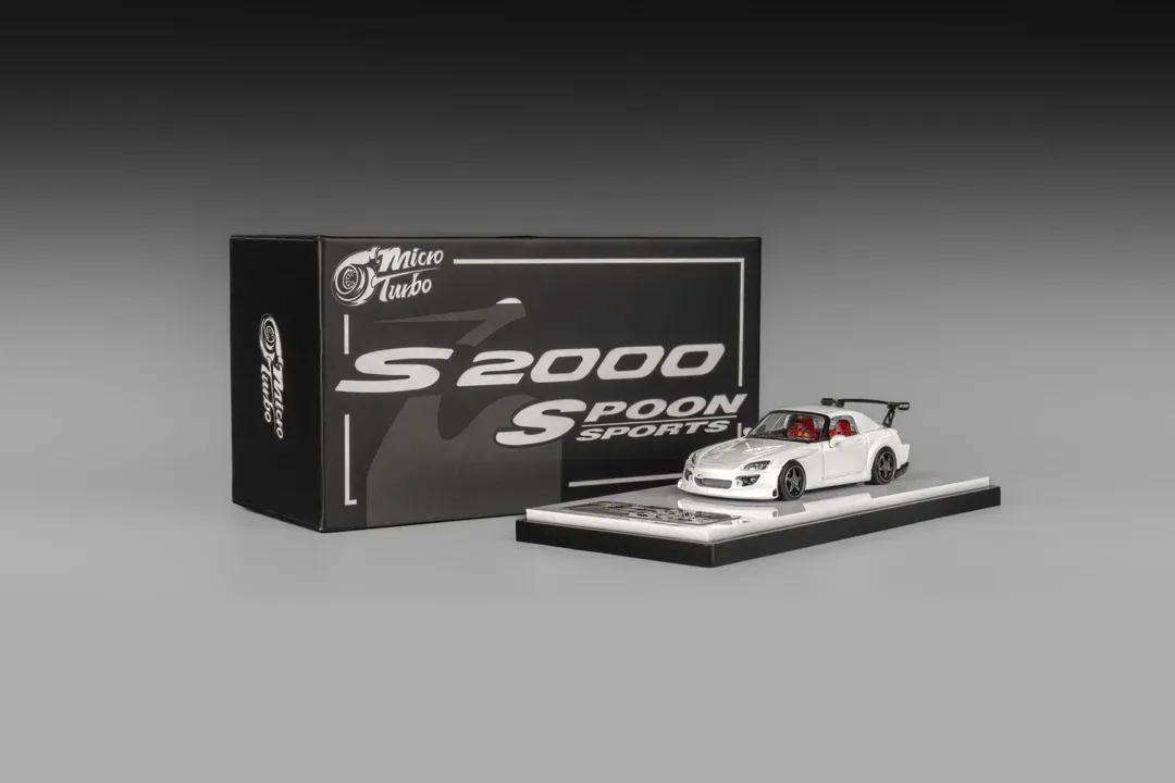 Micro Turbo 1:64 Honda S2000 Spoon Sport White Diecast