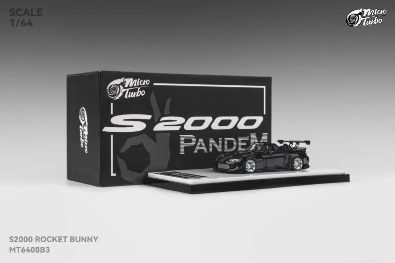 Micro Turbo 1:64 Honda S2000 Pandem Metallic Black