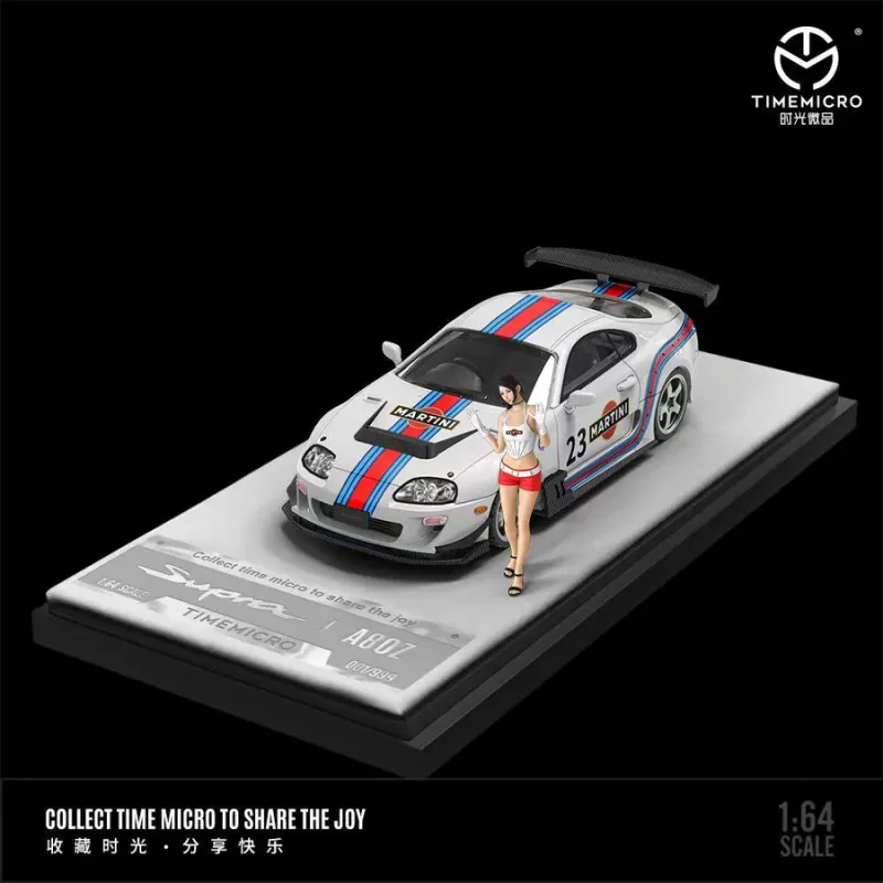 Time Micro Toyota Supra A80 Martini with Figurine