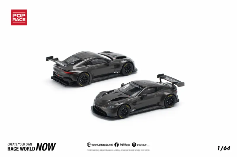 Pop Race 1/64 Aston Martin Vantage GT3 Black Carbon Edition PR64178
