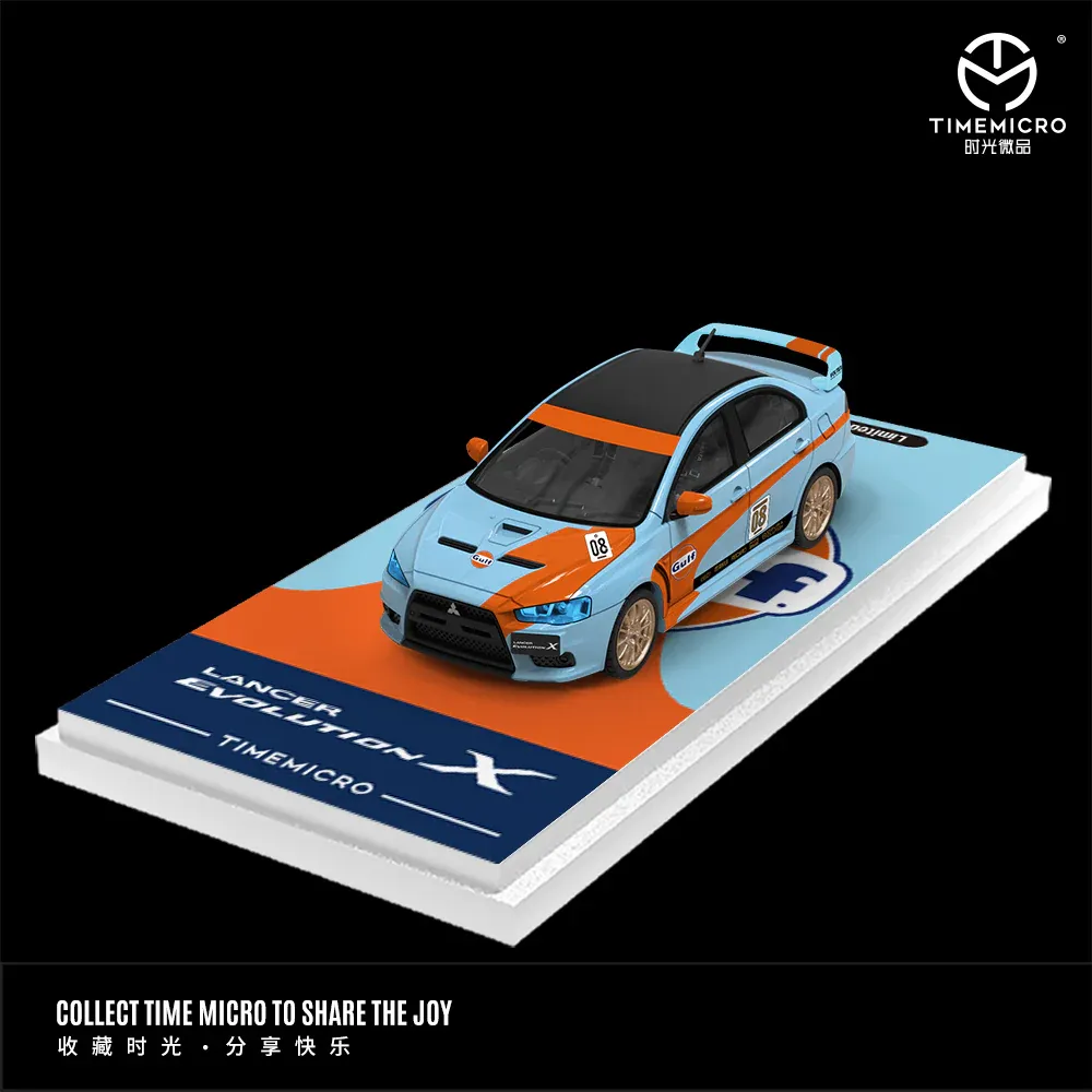 Time Micro 1/64 Mitsubishi EVO X Gulf Livery TM643122/ TM643122-1