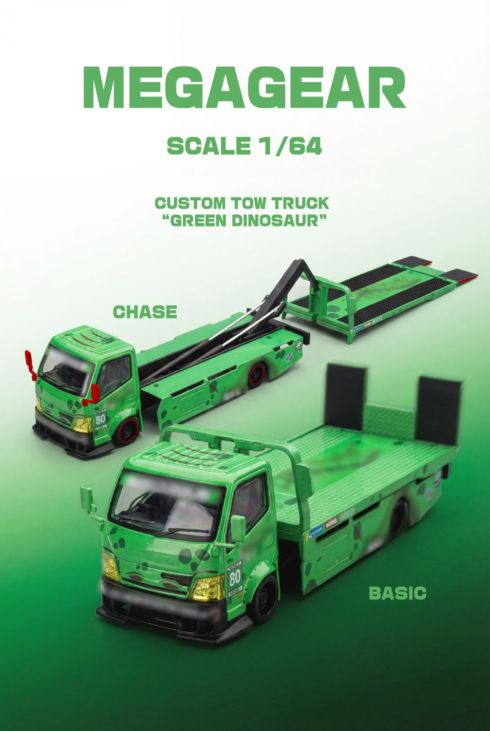 Mega Gear 1:64 Custom Tow Truck Dino Rexy livery