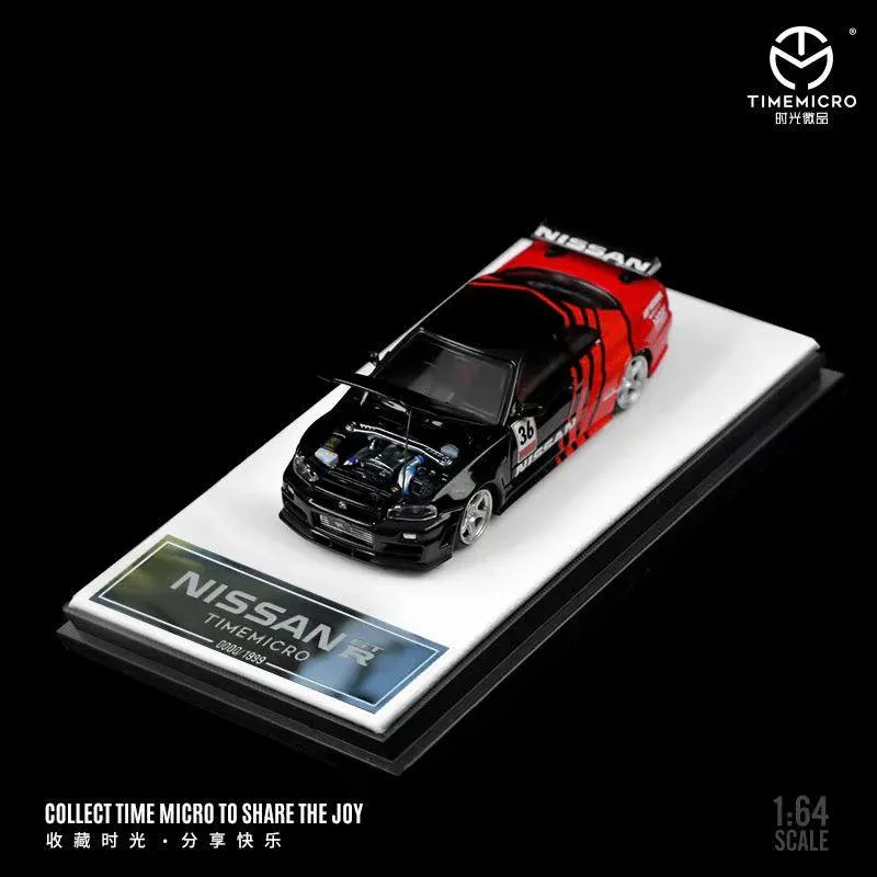 Time Micro 1/64 Nissan Skyline R34 GTR Z-tune ADVAN livery