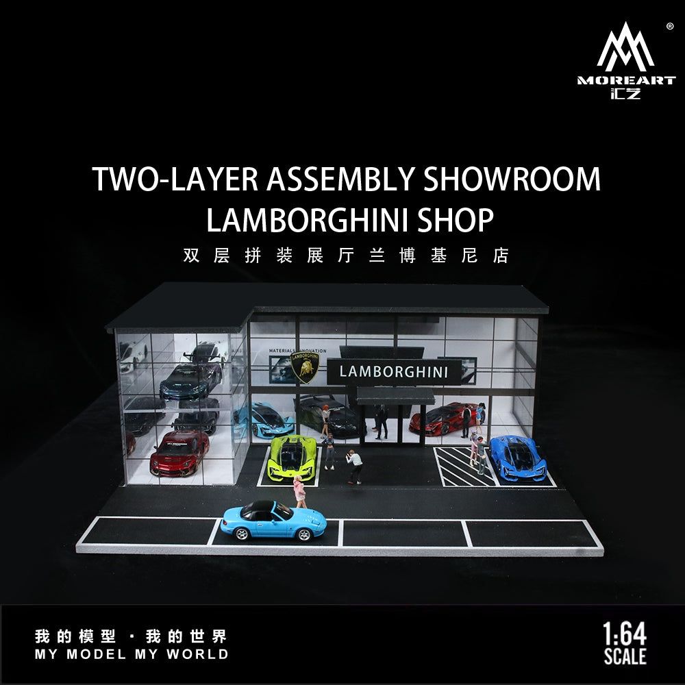MoreArt 2 Level Lamborghini Dealership Showroom Diorama 1/64 MO936013