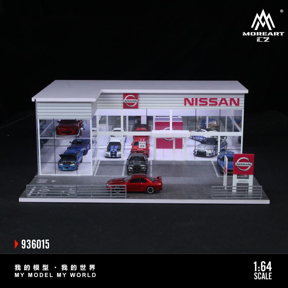 MoreArt 2 Level Nissan Dealership Showroom Diorama 1/64 MO936015