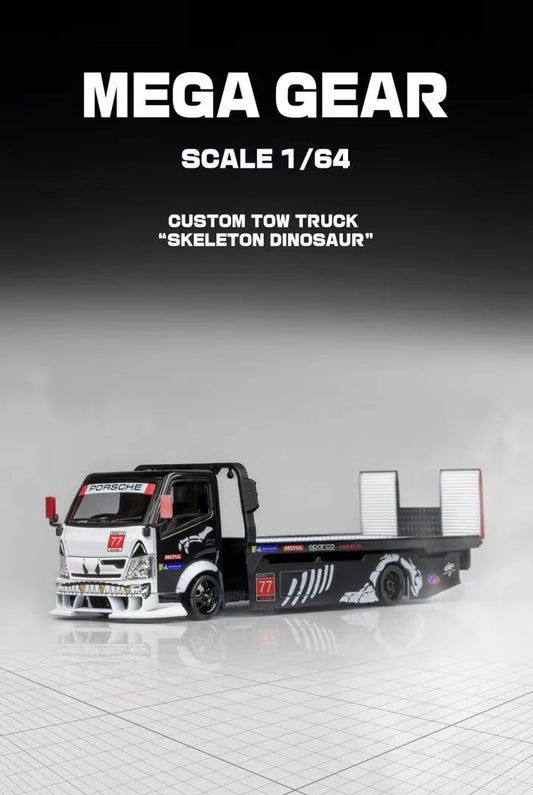 Mega Gear 1:64 Custom Tow Truck Skeleton Dino livery