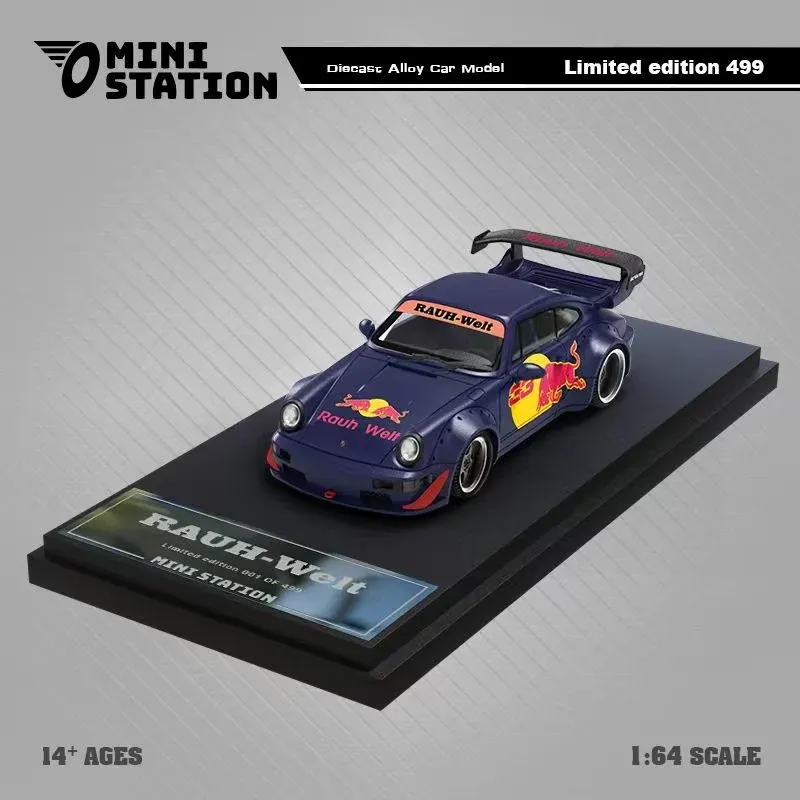 Mini Station 1/64 Porsche RWB RedBull Livery MS640877
