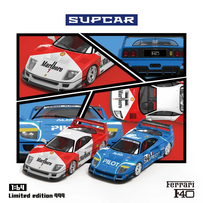 Supcar 1/64 Ferrari F40 Pilot