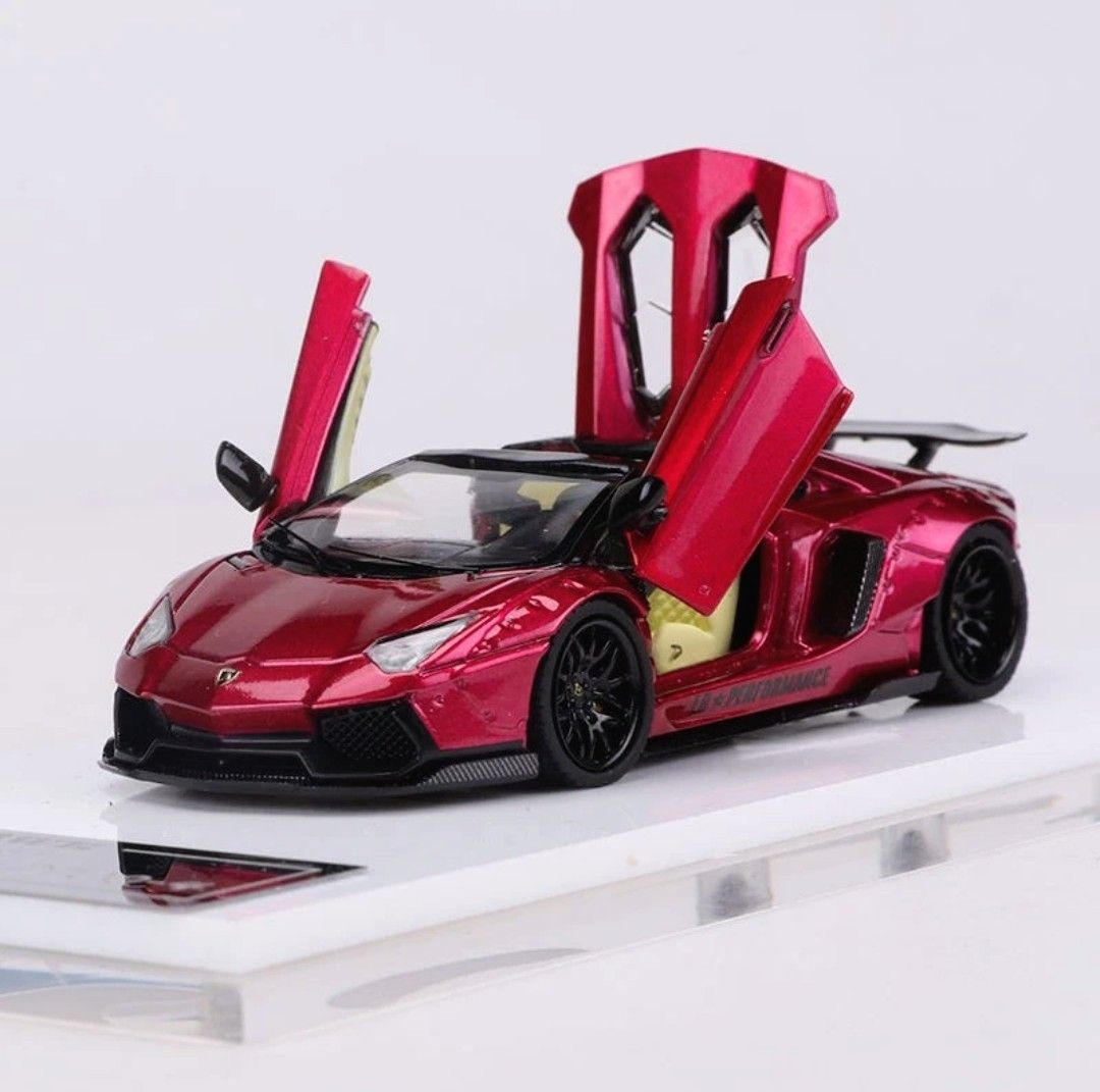 Rhino Model  1/64 Lamborghini Aventador LBWK All open Red