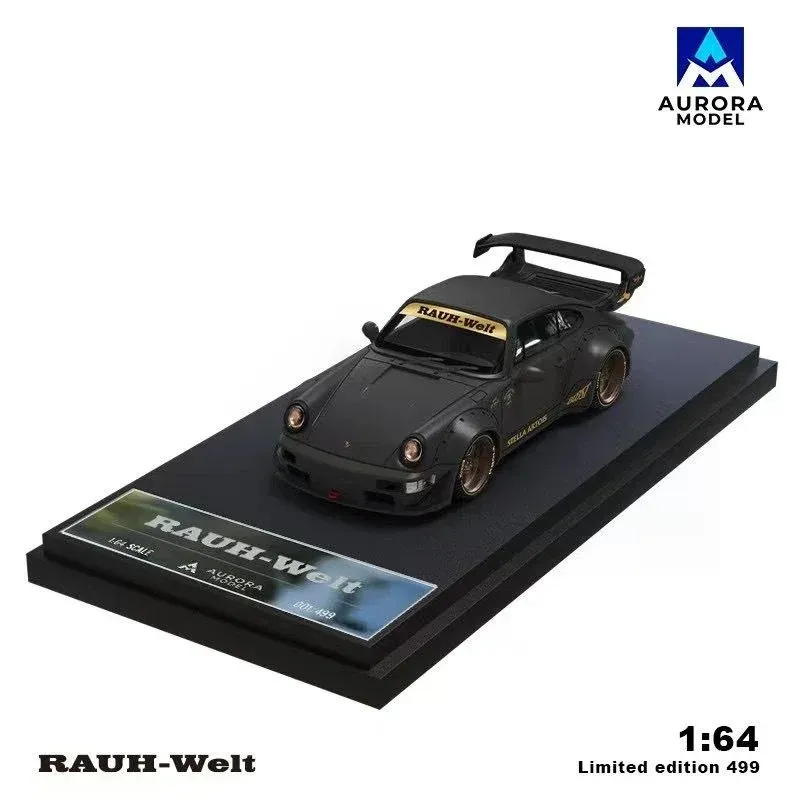 Aurora Model 1:64 Porsche 911 964 RWB Matte Black AM640875