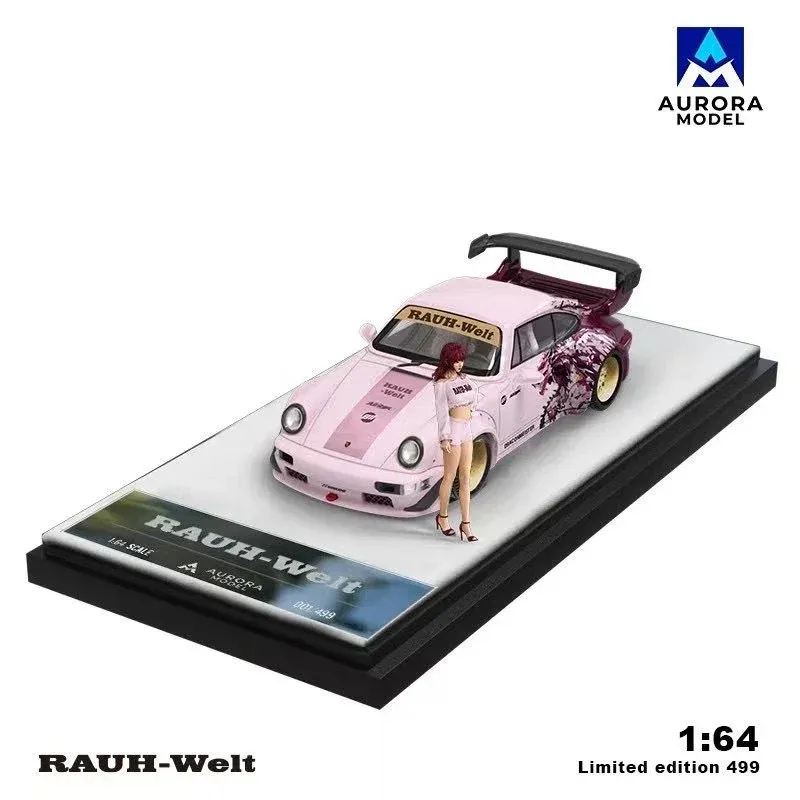 Aurora Model 1:64 Porsche 911 964 RWB Pink Dragon AM640876-1