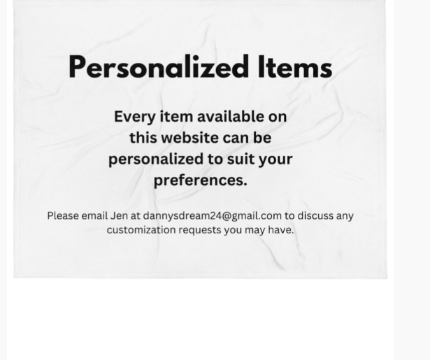 Personalised/Custom products