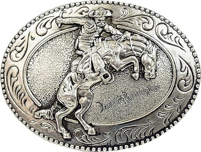 Frederic Remington Belt Buckle &quot;The Bronco Buster&quot;- Frederic Remington Art Museum