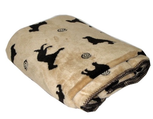 Plush Embossed Tossed Dog Throw