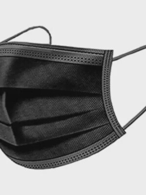 MASQUE DE PROCÉDURE NOIR (BOÎTE DE 50)