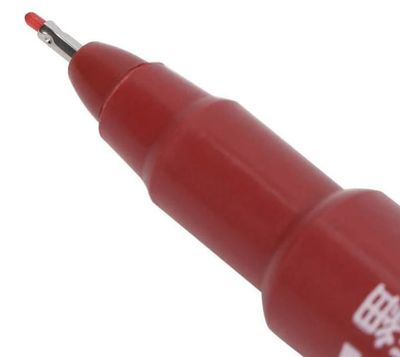 MARQUEUR PERMANENT ROUGE À 2 EMBOUTS