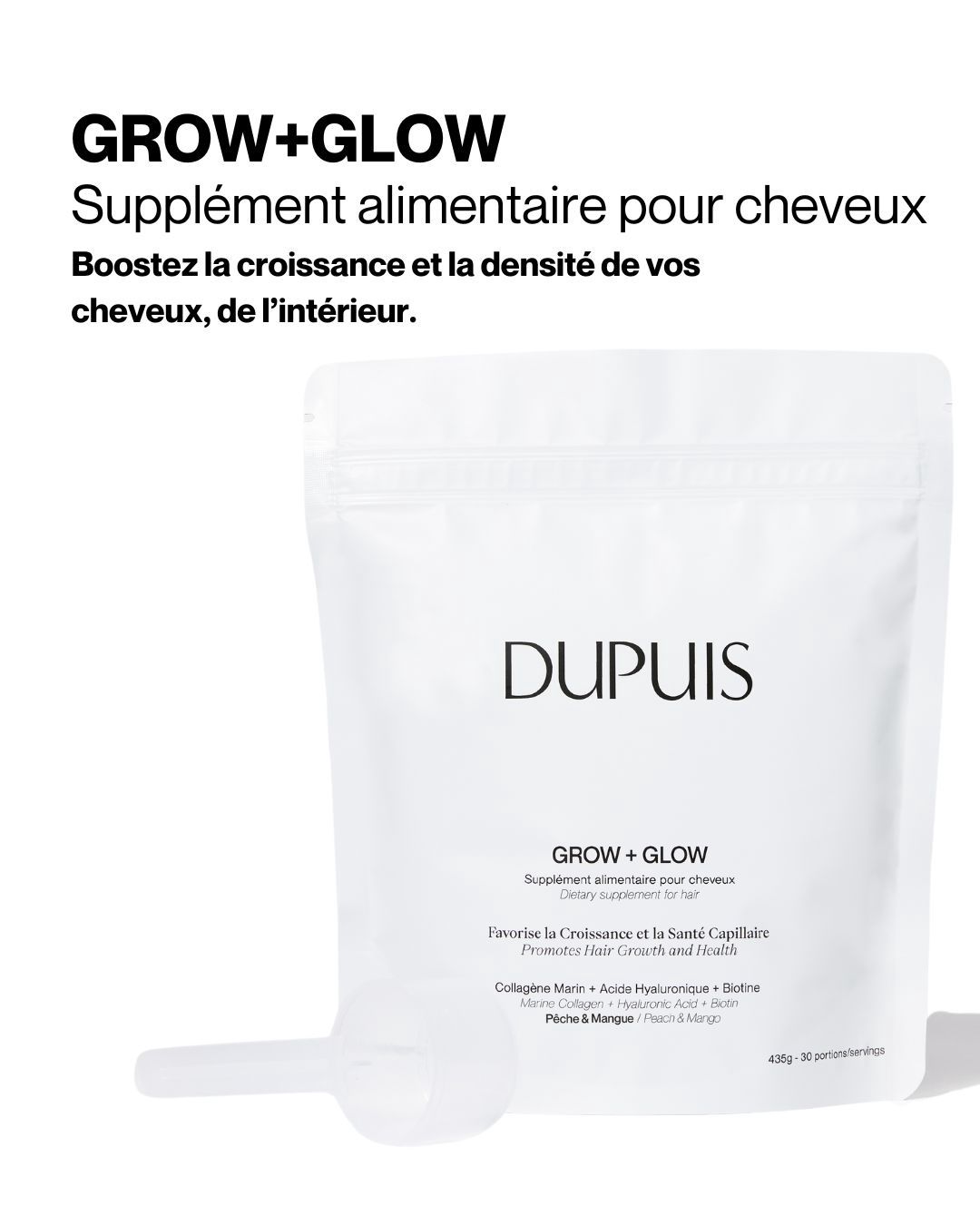 GLOW+GROW SUPPLÉMENT ALIMENTAIRE POUR LES CHEVEUX
