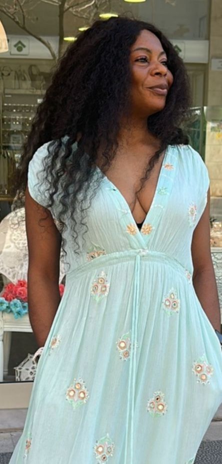 Vestido Tiffany bordado