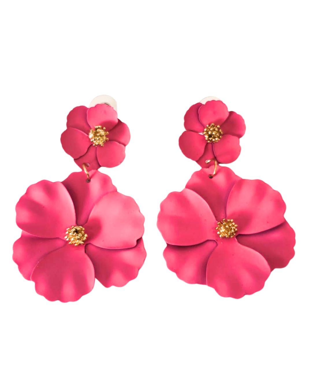 Pendientes bloom fucsia
