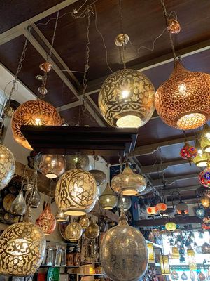 Oriental Bronze Nickel Plated Table Lamp