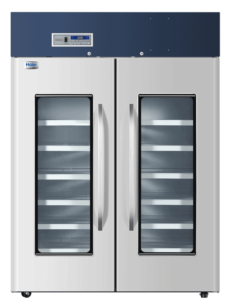 Haier Standard Pharmacy Refrigerator, 49 CUFT, Double Glass Doors, HYC-1378