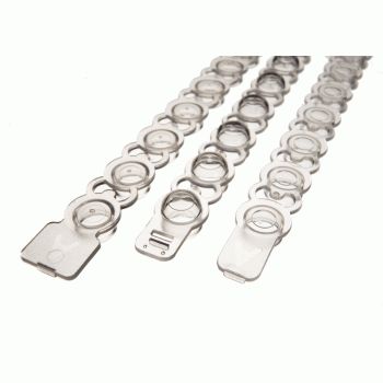 Flat 8-strip Caps, Optical Clear, idea for qPCR, 125/pk, 1250/CS, 406012-CS