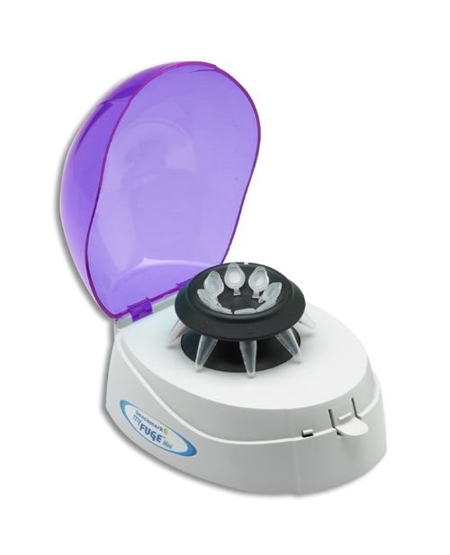 C1008-P-E, MyFuge™ Mini Centrifuge, purple lid, with 2 rotors, 100-240V (European 2 prong plug)