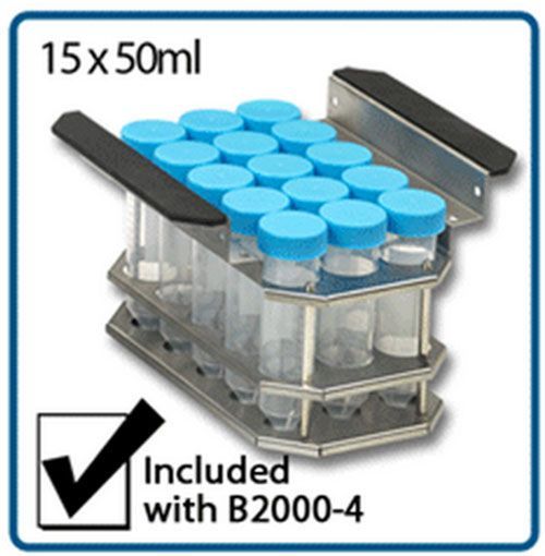 B2000-4-T500, Test Tube rack for 15 x 50 ml tubes on B2000 Series MyBath Digital Water Bath, BMKE20071