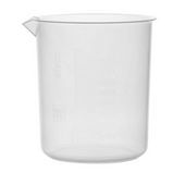 2000mL Plastic Beaker, Premium Polypropylene, Autoclavable, 5/Case