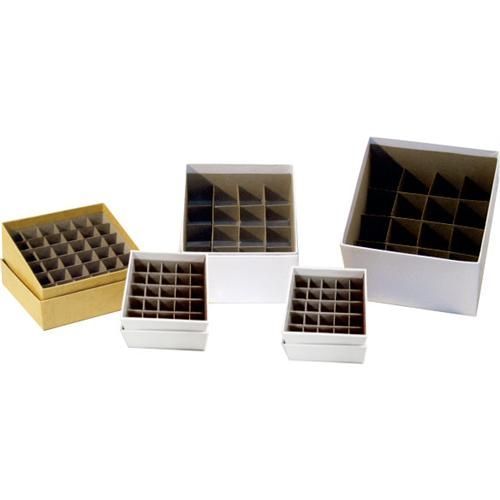 3” White Cardboard Boxes with Drain Holes, without dividers, 12/Pack