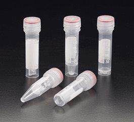 Micrewtubes, O-ring Seal and Flat Screw Cap, Self-standing, Graduated with Marking Area, Sterile, 2 mL - 500 ea