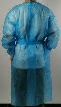 Isolation Gowns, PP+35g PE, Blue, Large, 100/Case