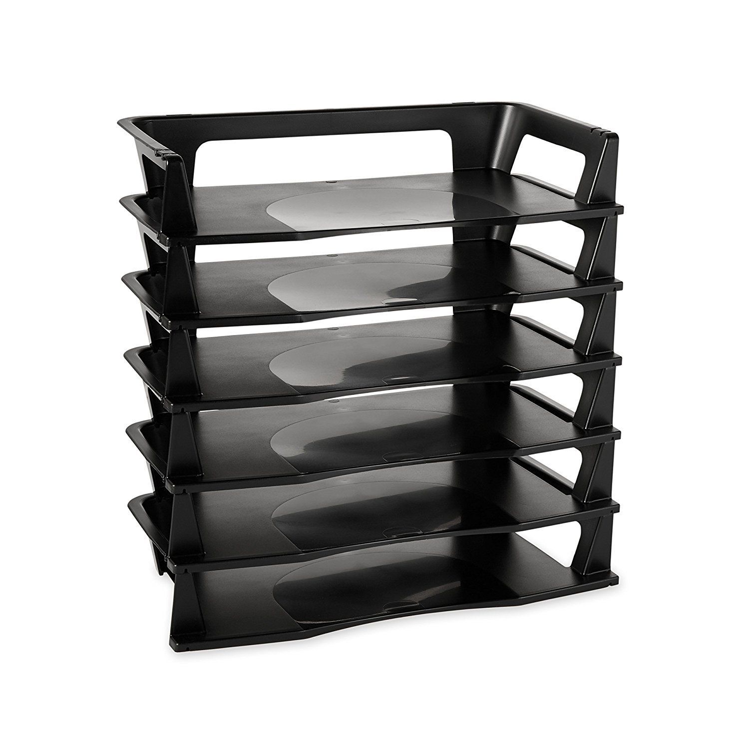 6-Layer Document Tray, Black Plastic, Each