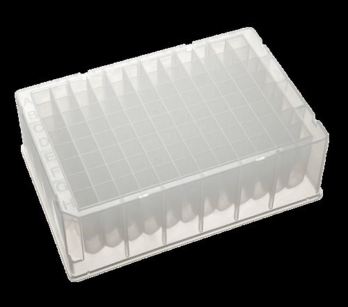 DBio 96 well 2.2 ml Storage Plate, PP, Square Wells, V-Bottom, 50 Plates