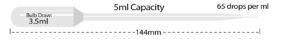 5ml Capacity, Extended Tip, Std Bulb, Bulk, 500/PK (MTCP4122-01) (P4122-01)