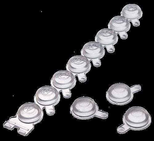 DBio 8-Strip Caps for Round Well Storage Plates, 120 Strips of 8 Caps