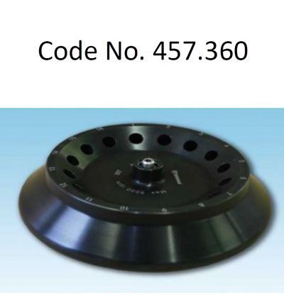 16 Place Fixed Angle Rotor RA 16 for 12 x 82 mm, 5 ml tube on Bear 200R Centrifuge (457360)