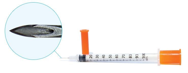 Insulin Syringes, 30g, 1cc, Needle length-1/2″ (12.7mm), Sterile, 100/BOX, IS0002-BX