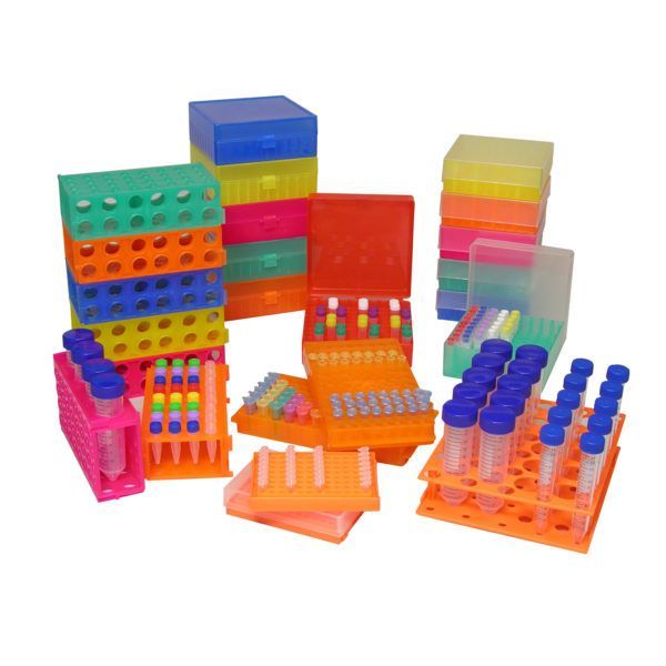 Rack, PCR, 96x0.2ml, with lid, Rainbow Pack, 5/PK (MTCR1010) (R1010)