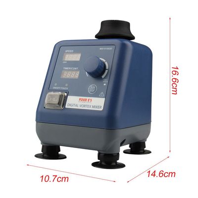 Four E's Laboratory 0-3000 rpm LED Digital Vortex Mixer with Universal Top Mixing Cap, FESEC0095
