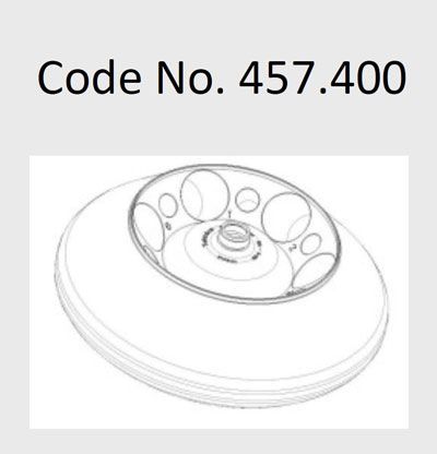 6 Place Fixed Angle Rotor RA 6/85 for 85ml and 10ml tubes on Bear 400R Centrifuge (457400)