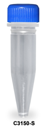 Screw-Cap Microtubes, 1.5ml, sterile, O-ring, blue screw-caps attached, 1000/PK, MTCC3150S (C3150S)