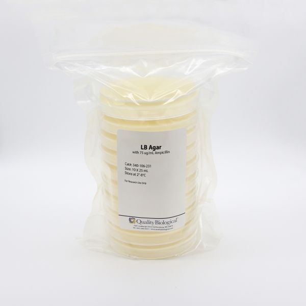 LB Agar Plates with 70µg/ml Kanamycin Slv/10, (340-170-231)