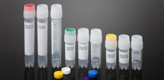 3.0ml Cryogenic Vial, Self-Standing, External Thread, Racked, Sterile, 81/box, 8 boxes/cs