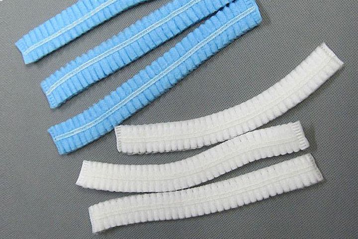 White mushroom cap, PP non-woven, double elastic, 100/pk, 1000/cs (921101) NSTFA0205